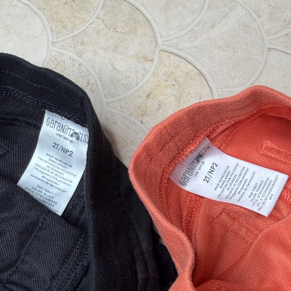 (5for$10) Garanimals Black and Orange Kids Shorts - Picture 2 of 6